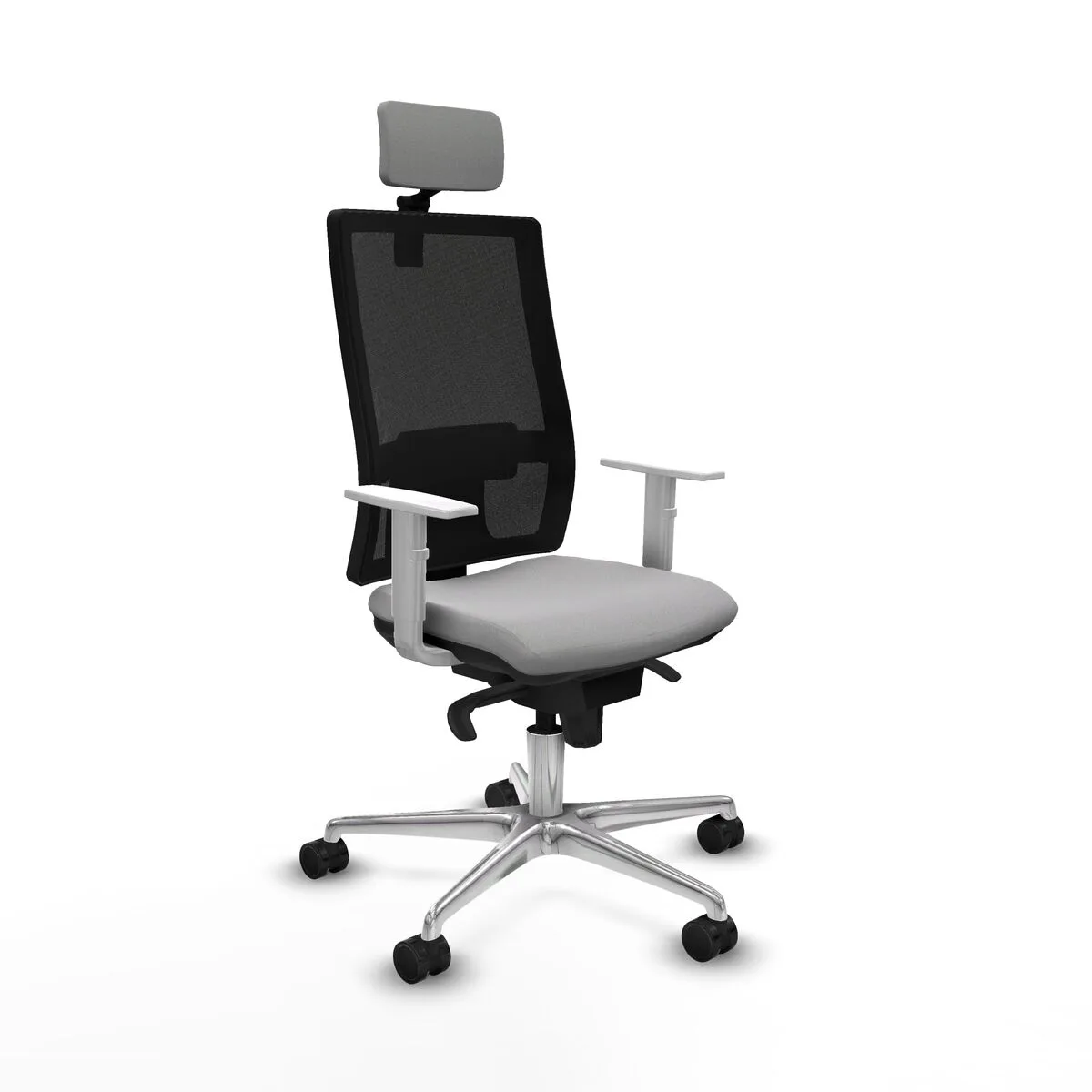 SILLA DE OFICINA CON CABECERO HORNA PIQUERAS Y CRESPO 4B086N2 GRIS CLARO