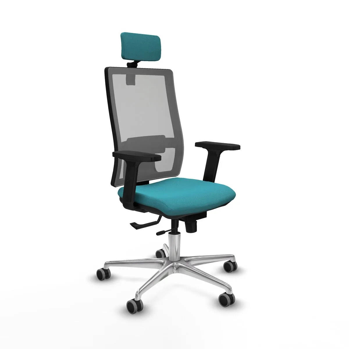 SILLA DE OFICINA CON CABECERO HORNA TRASLACK PIQUERAS Y CRESPO 2D086G2 TURQUESA