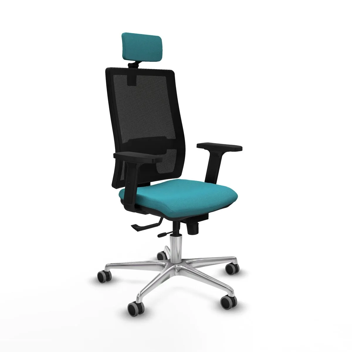 SILLA DE OFICINA CON CABECERO HORNA TRASLACK PIQUERAS Y CRESPO 2D086G2 TURQUESA