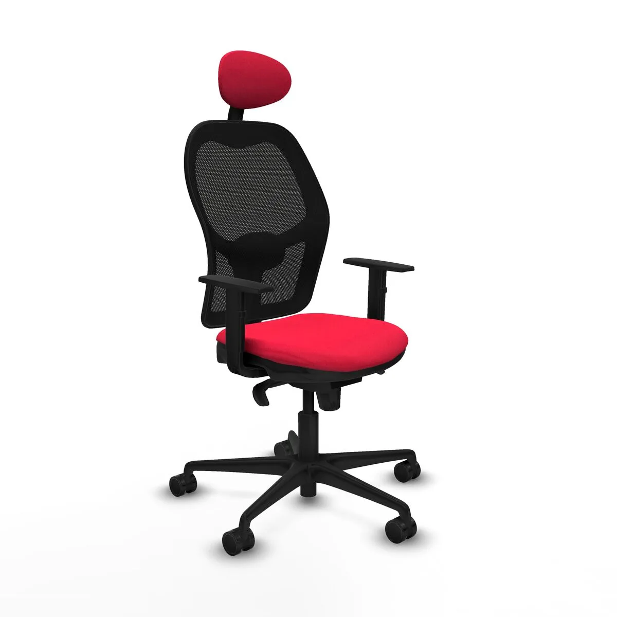 SILLA DE OFICINA CON CABECERO JORQUERA PIQUERAS Y CRESPO 1D036N1 ROJO