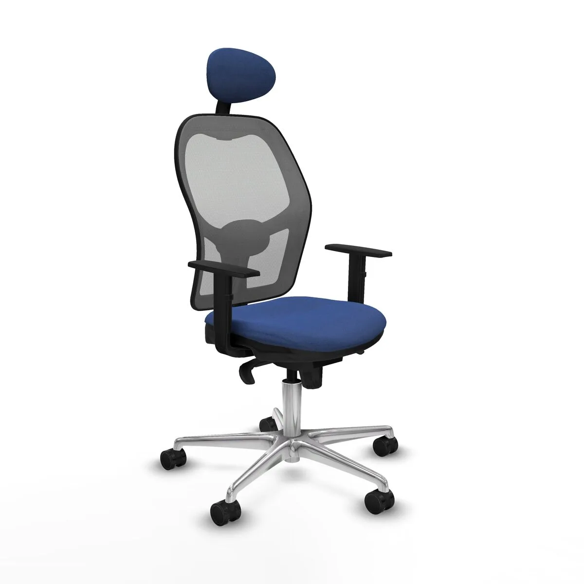 SILLA DE OFICINA CON CABECERO JORQUERA PIQUERAS Y CRESPO 1D086N1 AZUL MARINO