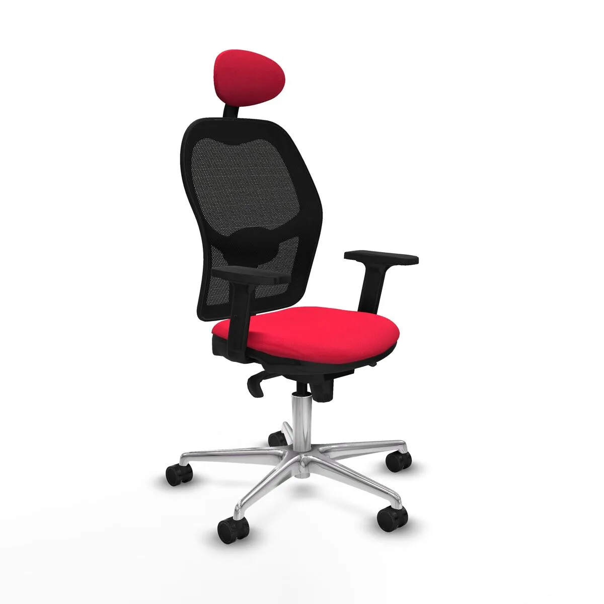 SILLA DE OFICINA CON CABECERO JORQUERA PIQUERAS Y CRESPO 2D086N1 ROJO