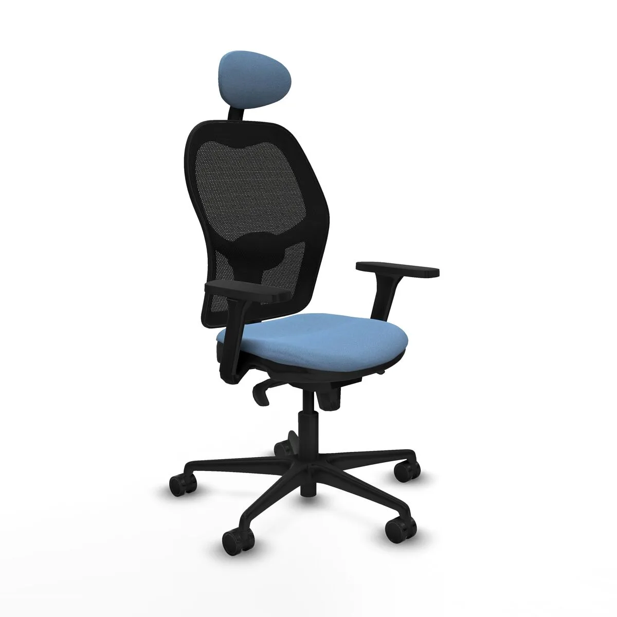 SILLA DE OFICINA CON CABECERO JORQUERA PIQUERAS Y CRESPO 3D036N1 AZUL CIELO