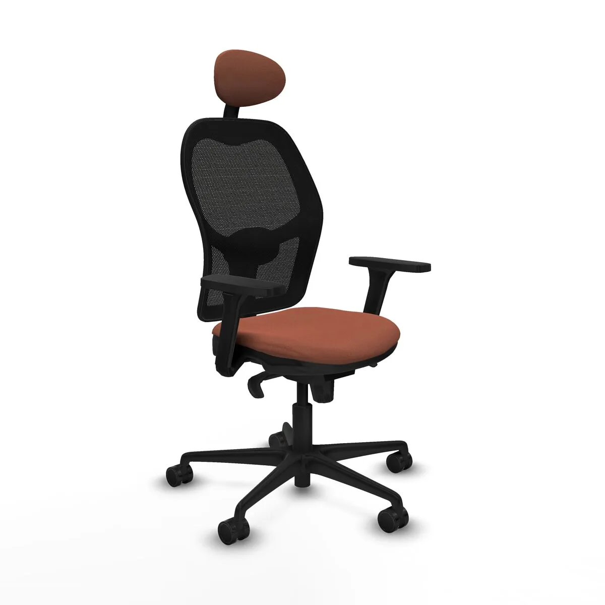 SILLA DE OFICINA CON CABECERO JORQUERA PIQUERAS Y CRESPO 3D036N1 MARRÓN NEGRO