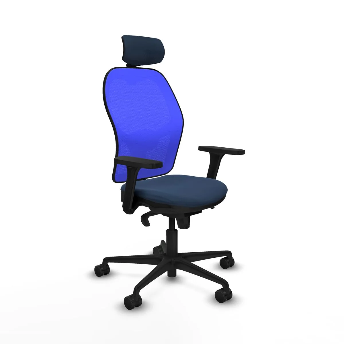 SILLA DE OFICINA CON CABECERO JORQUERA PIQUERAS Y CRESPO 3D036N2 AZUL MARINO