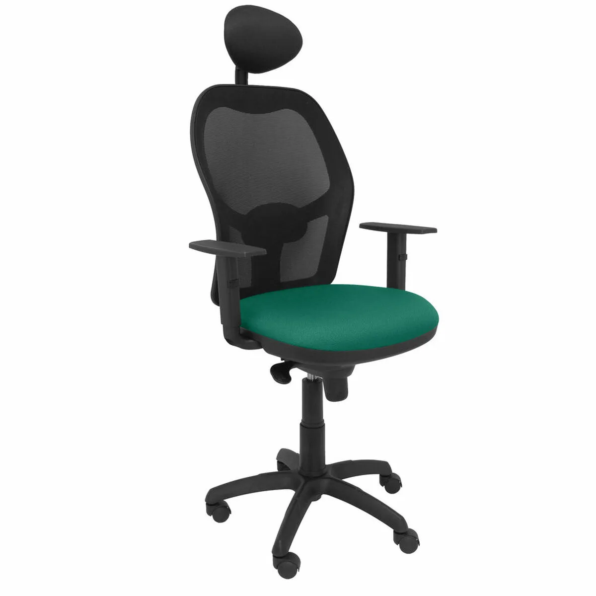 SILLA DE OFICINA CON CABECERO JORQUERA PIQUERAS Y CRESPO ALI456C VERDE ESMERALDA