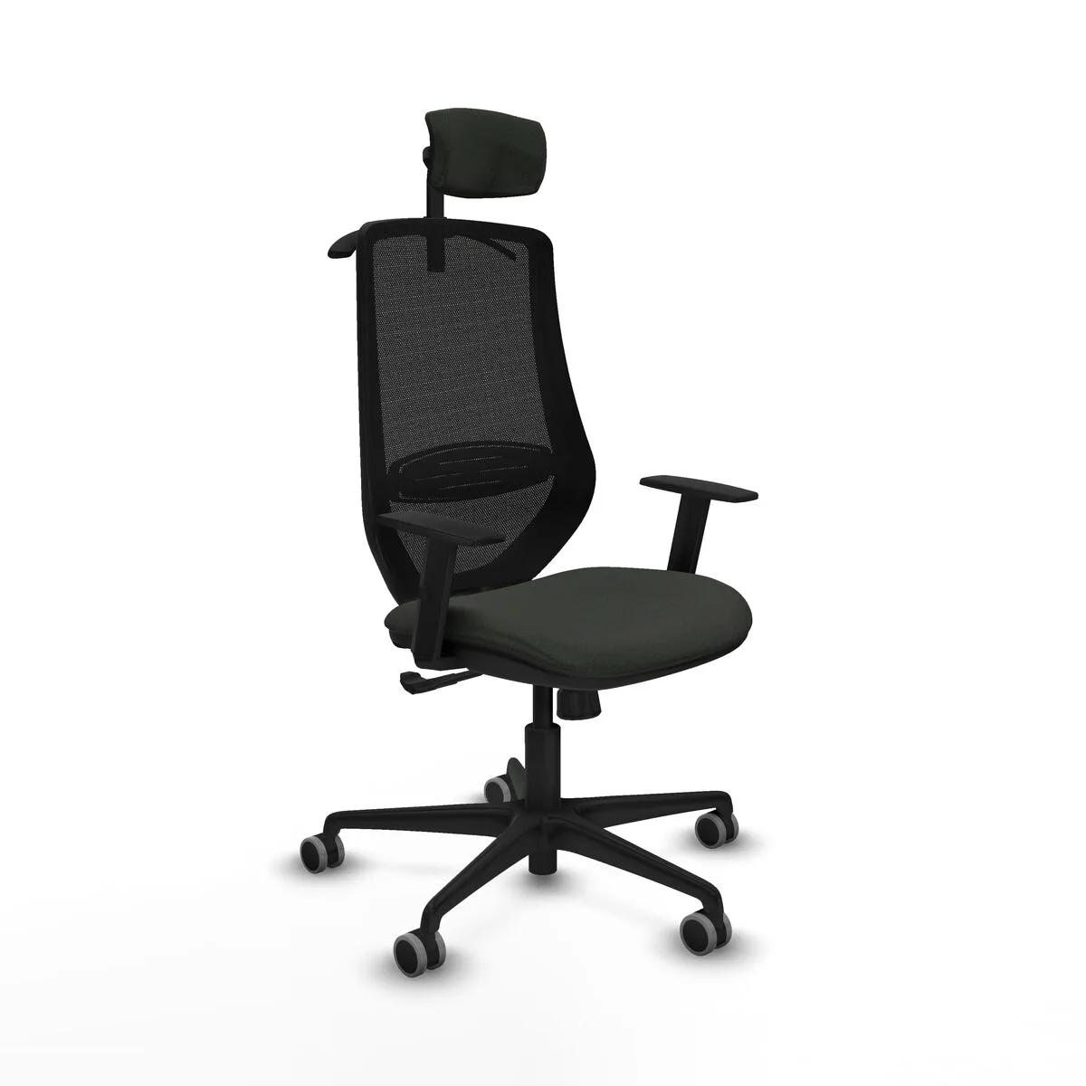 SILLA DE OFICINA CON CABECERO MARDOS PIQUERAS Y CRESPO D036G2H NEGRO