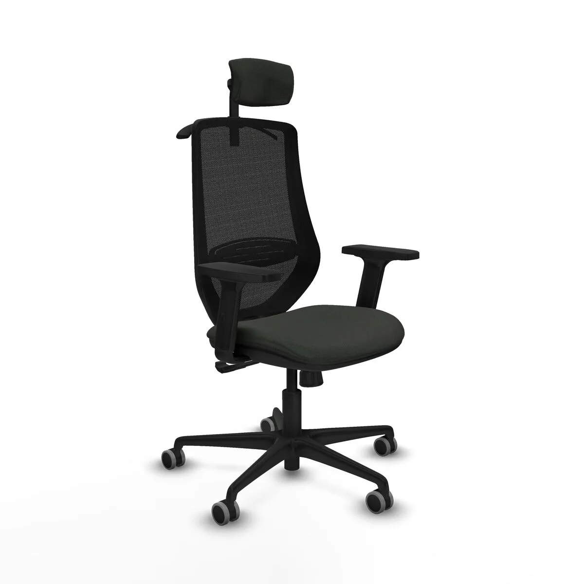 SILLA DE OFICINA CON CABECERO MARDOS PIQUERAS Y CRESPO D036G2H NEGRO