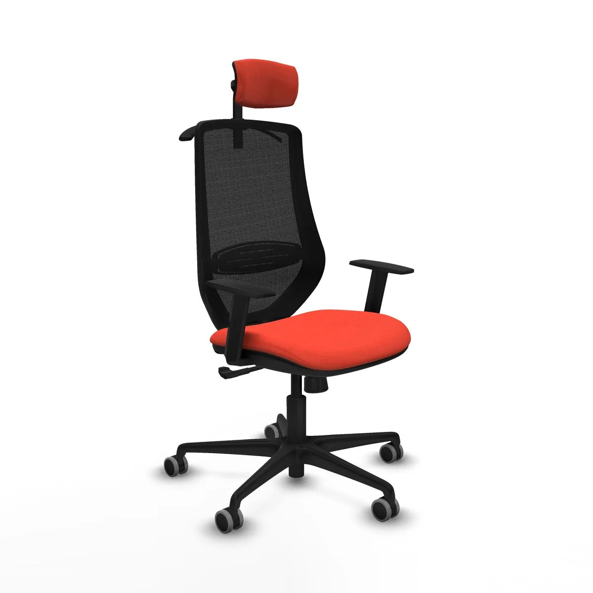 SILLA DE OFICINA CON CABECERO MARDOS PIQUERAS Y CRESPO D036G2H NARANJA OSCURO