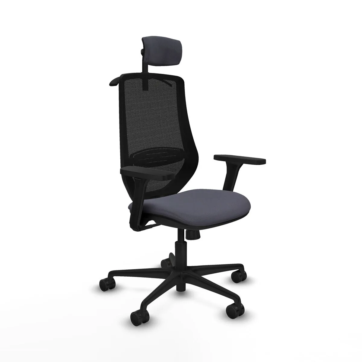 SILLA DE OFICINA CON CABECERO MARDOS PIQUERAS Y CRESPO D036N2H GRIS OSCURO