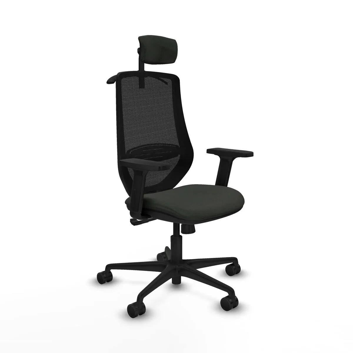 SILLA DE OFICINA CON CABECERO MARDOS PIQUERAS Y CRESPO D036N2H NEGRO