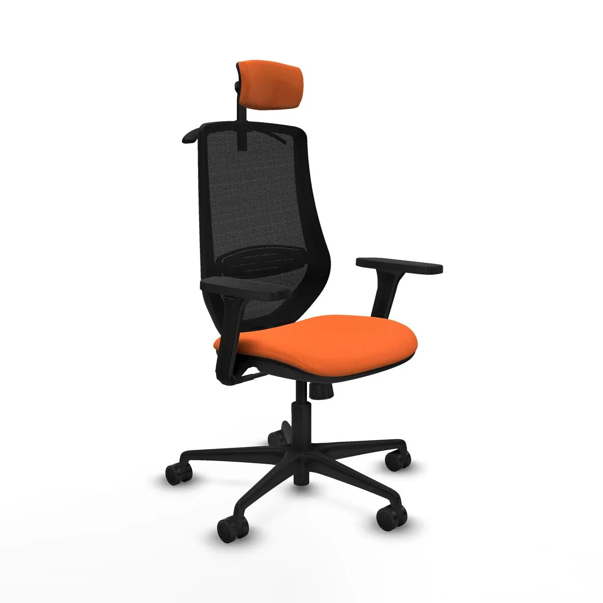 SILLA DE OFICINA CON CABECERO MARDOS PIQUERAS Y CRESPO D036N2H NARANJA