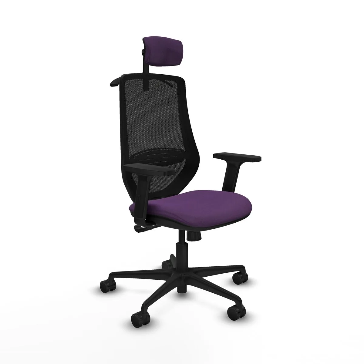 SILLA DE OFICINA CON CABECERO MARDOS PIQUERAS Y CRESPO D036N2H MORADO
