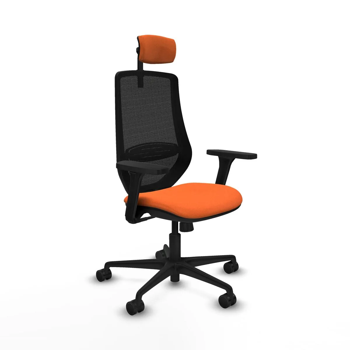 SILLA DE OFICINA CON CABECERO MARDOS PIQUERAS Y CRESPO D036N2W NARANJA