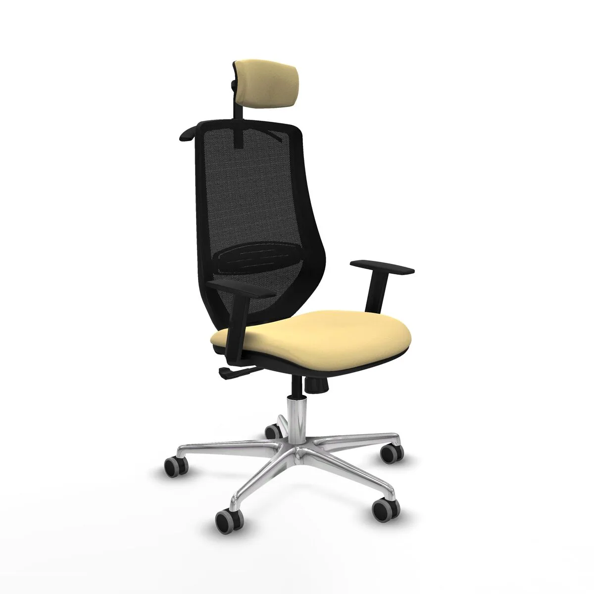 SILLA DE OFICINA CON CABECERO MARDOS PIQUERAS Y CRESPO D086G2H CREMA