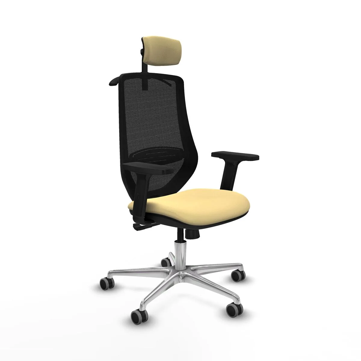 SILLA DE OFICINA CON CABECERO MARDOS PIQUERAS Y CRESPO D086G2H CREMA