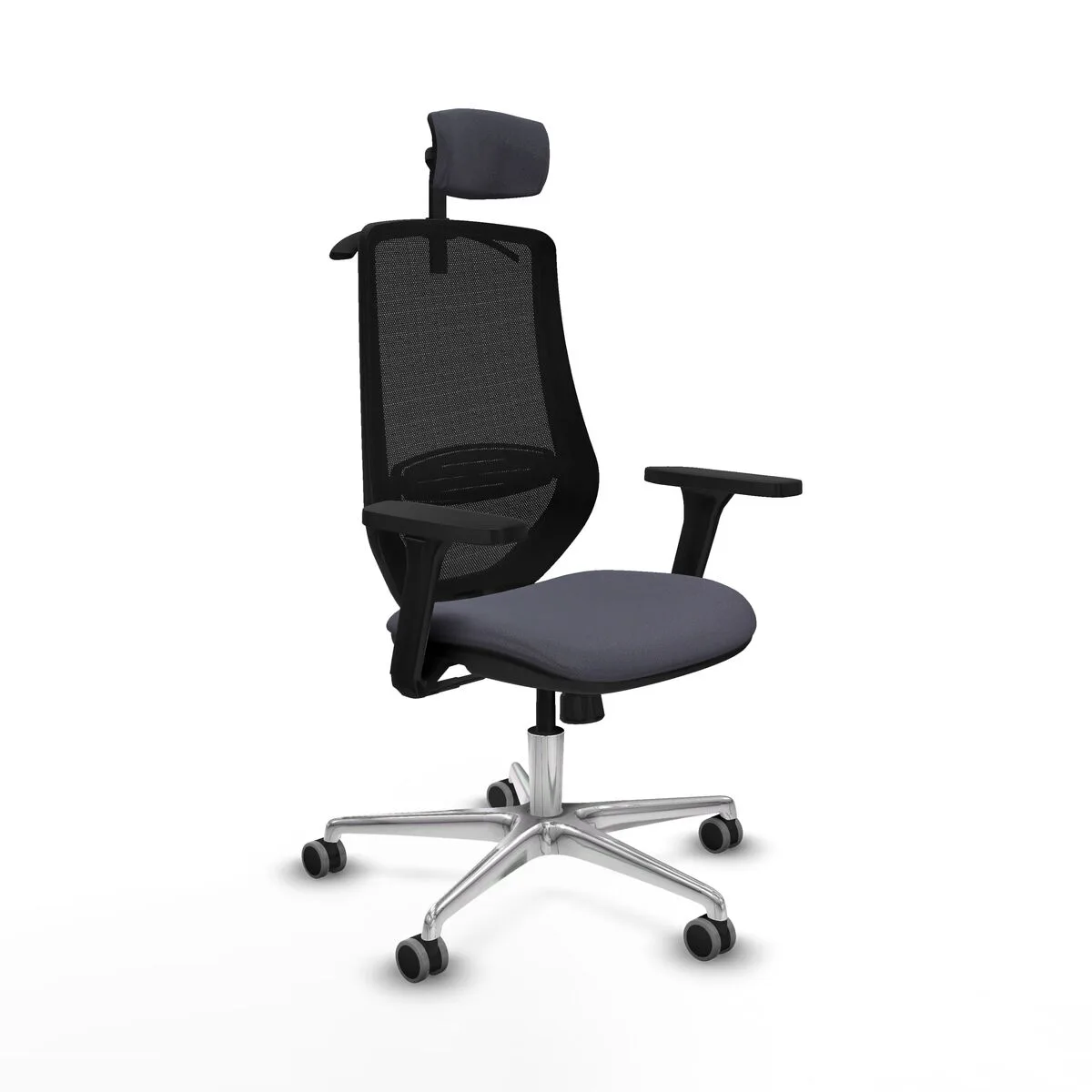SILLA DE OFICINA CON CABECERO MARDOS PIQUERAS Y CRESPO D086G2H GRIS OSCURO
