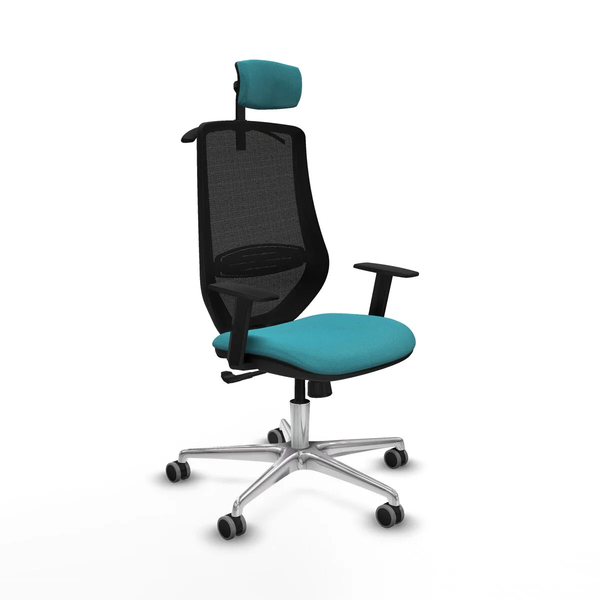 SILLA DE OFICINA CON CABECERO MARDOS PIQUERAS Y CRESPO D086G2H TURQUESA