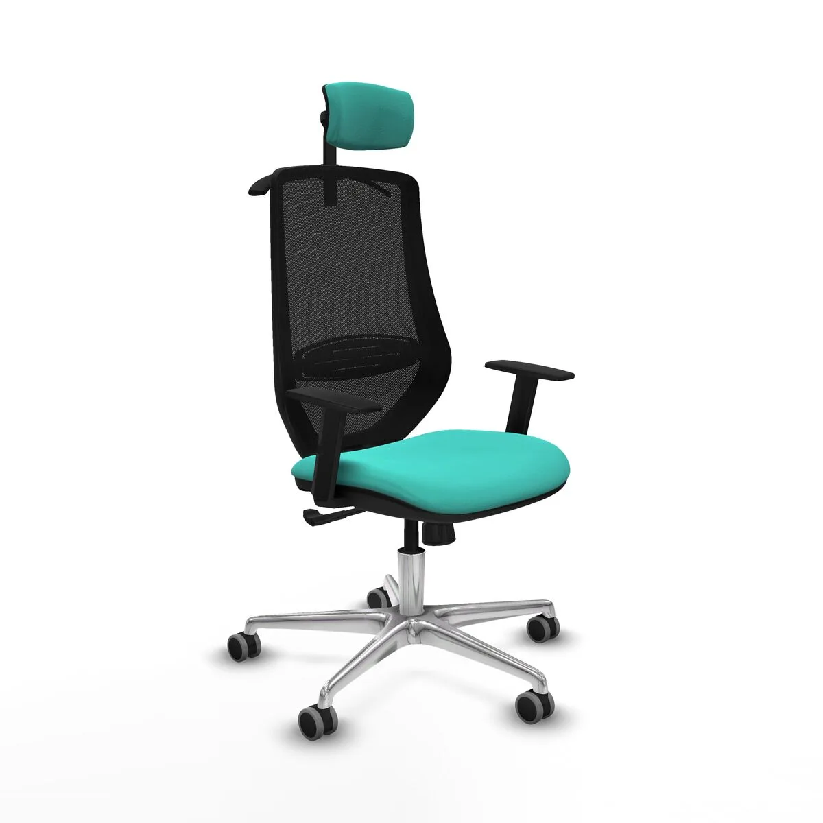 SILLA DE OFICINA CON CABECERO MARDOS PIQUERAS Y CRESPO D086G2H TURQUESA