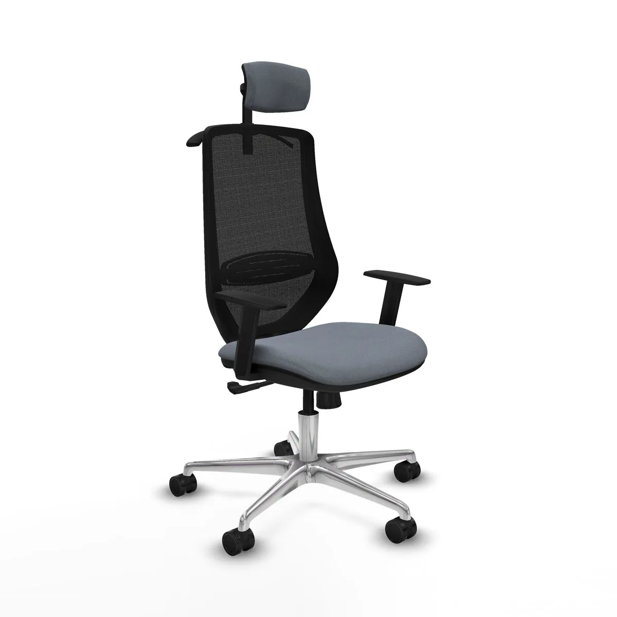 SILLA DE OFICINA CON CABECERO MARDOS PIQUERAS Y CRESPO D086N2H GRIS