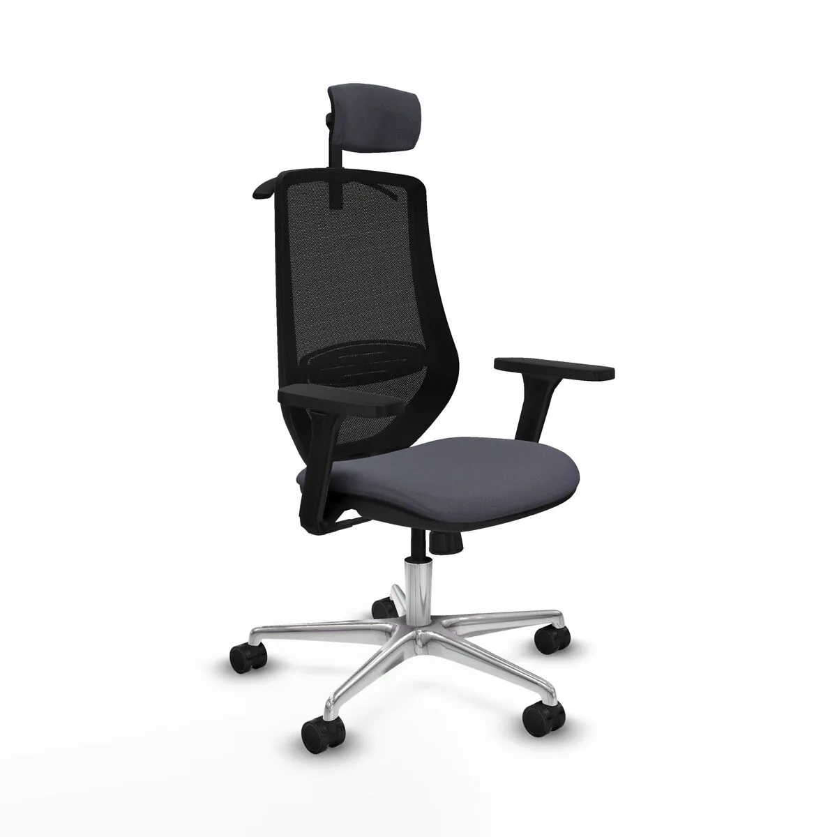 SILLA DE OFICINA CON CABECERO MARDOS PIQUERAS Y CRESPO D086N2H GRIS OSCURO