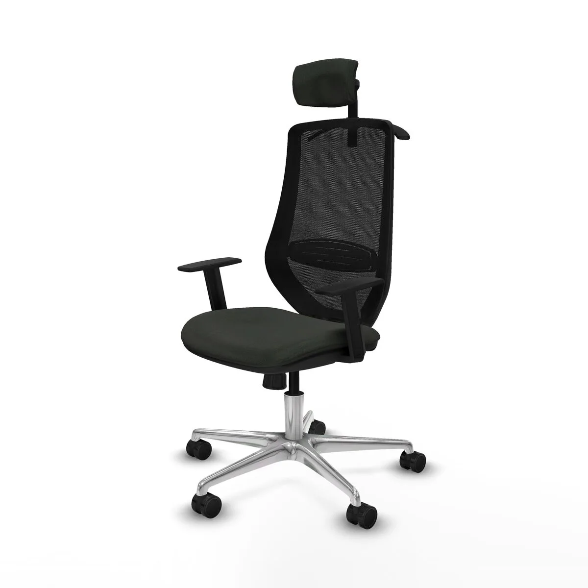 SILLA DE OFICINA CON CABECERO MARDOS PIQUERAS Y CRESPO D086N2H NEGRO