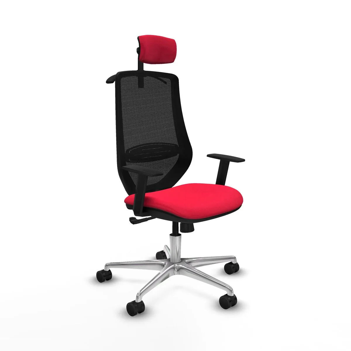 SILLA DE OFICINA CON CABECERO MARDOS PIQUERAS Y CRESPO D086N2H ROJO