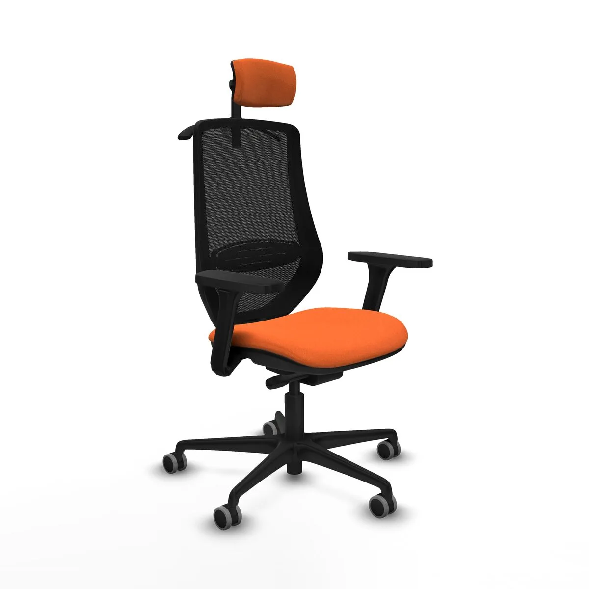 SILLA DE OFICINA CON CABECERO MARDOS TRASLACK BALI PIQUERAS Y CRESPO D036G2H NARANJA