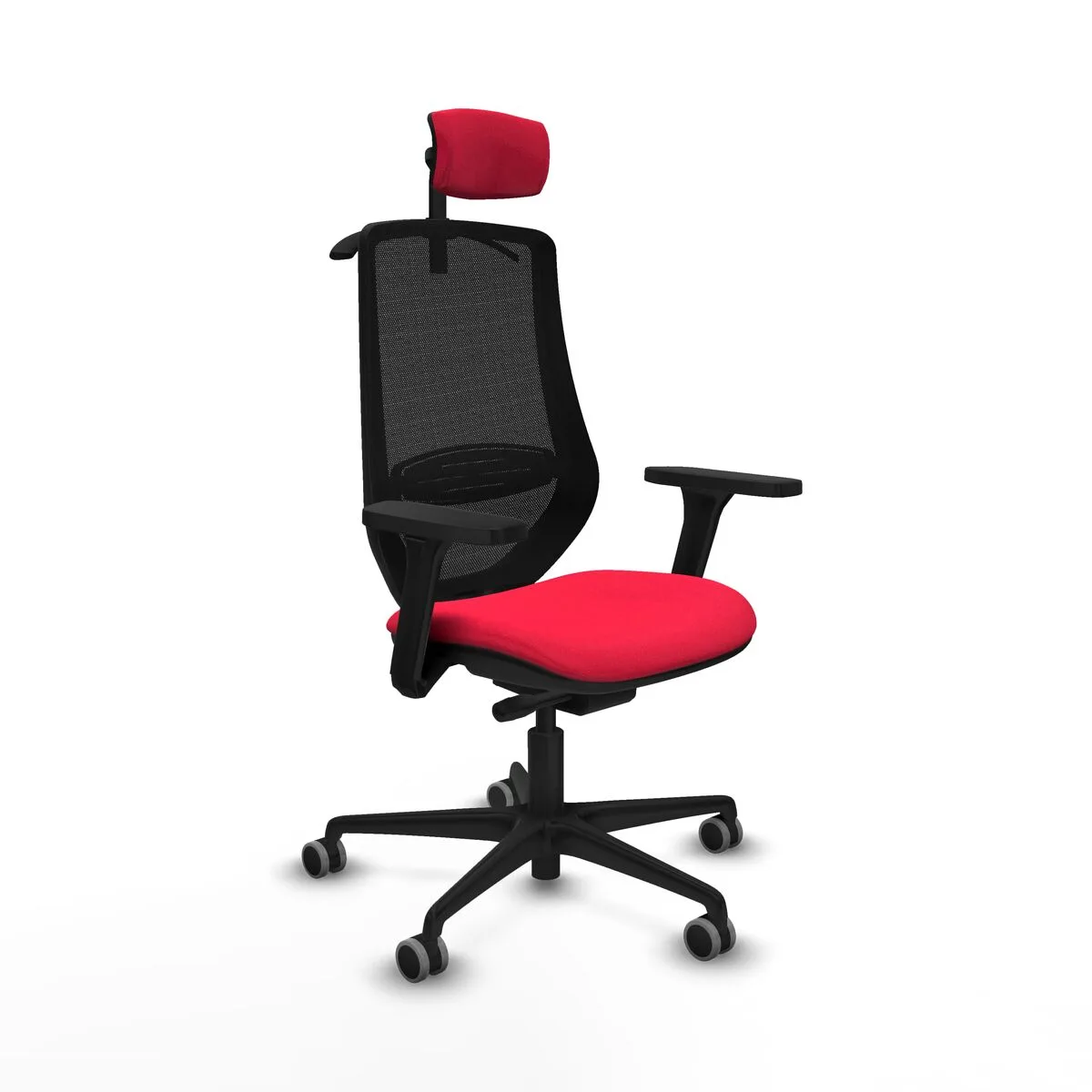 SILLA DE OFICINA CON CABECERO MARDOS TRASLACK BALI PIQUERAS Y CRESPO D036G2H ROJO