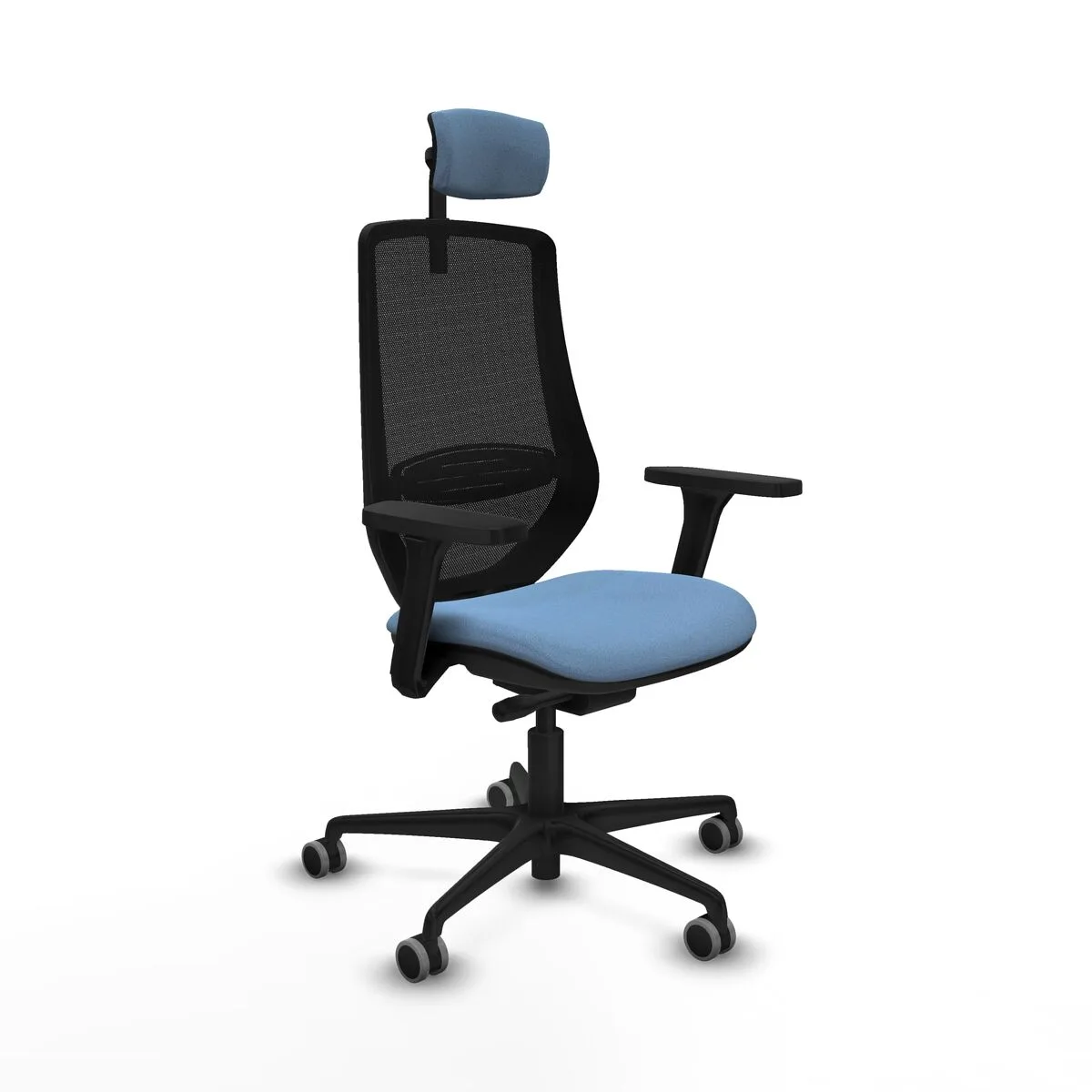 SILLA DE OFICINA CON CABECERO MARDOS TRASLACK BALI PIQUERAS Y CRESPO D036G2W AZUL CIELO