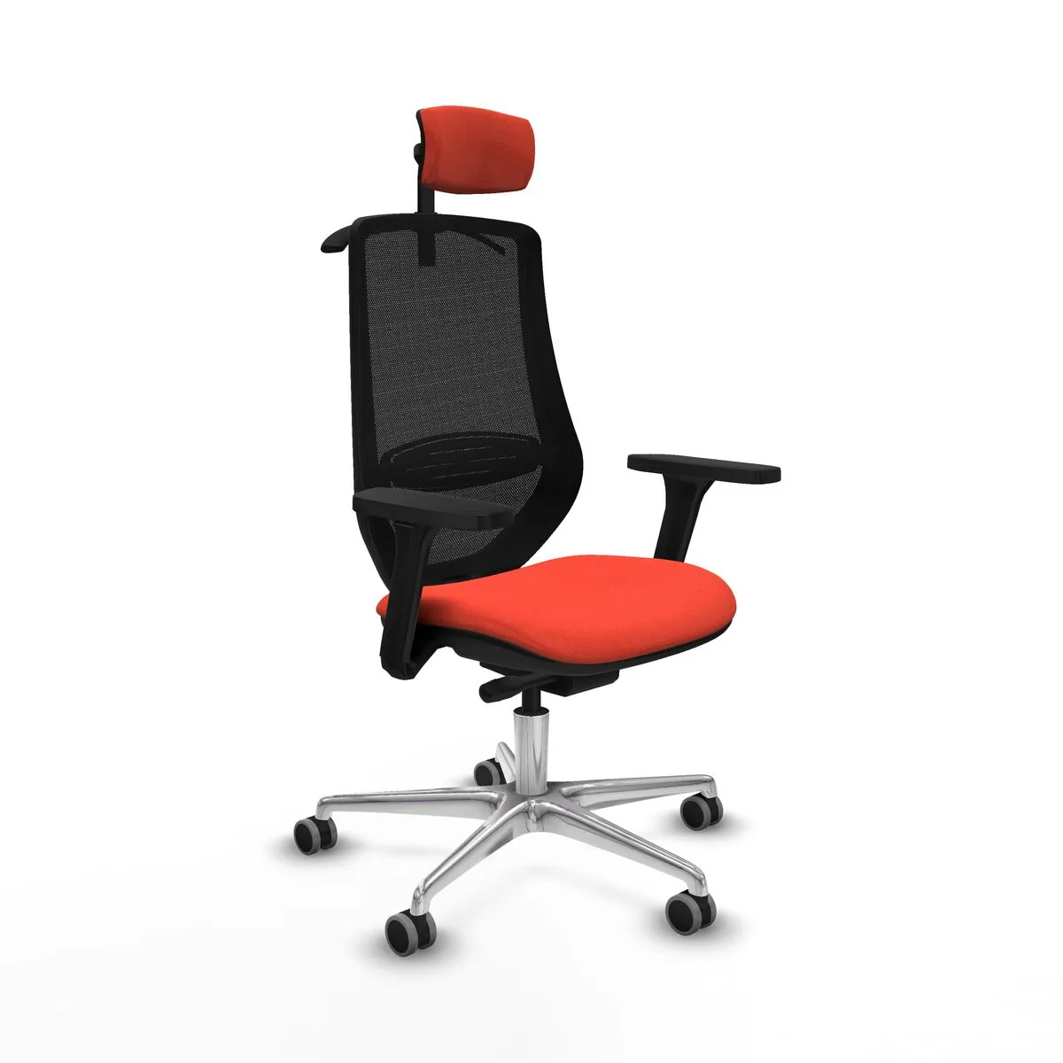 SILLA DE OFICINA CON CABECERO MARDOS TRASLACK BALI PIQUERAS Y CRESPO D086G2H NARANJA OSCURO