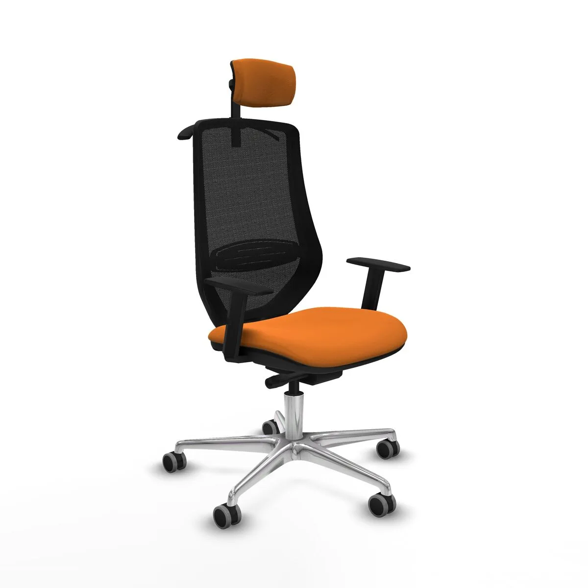 SILLA DE OFICINA CON CABECERO MARDOS TRASLACK PIQUERAS Y CRESPO D086G2H NARANJA