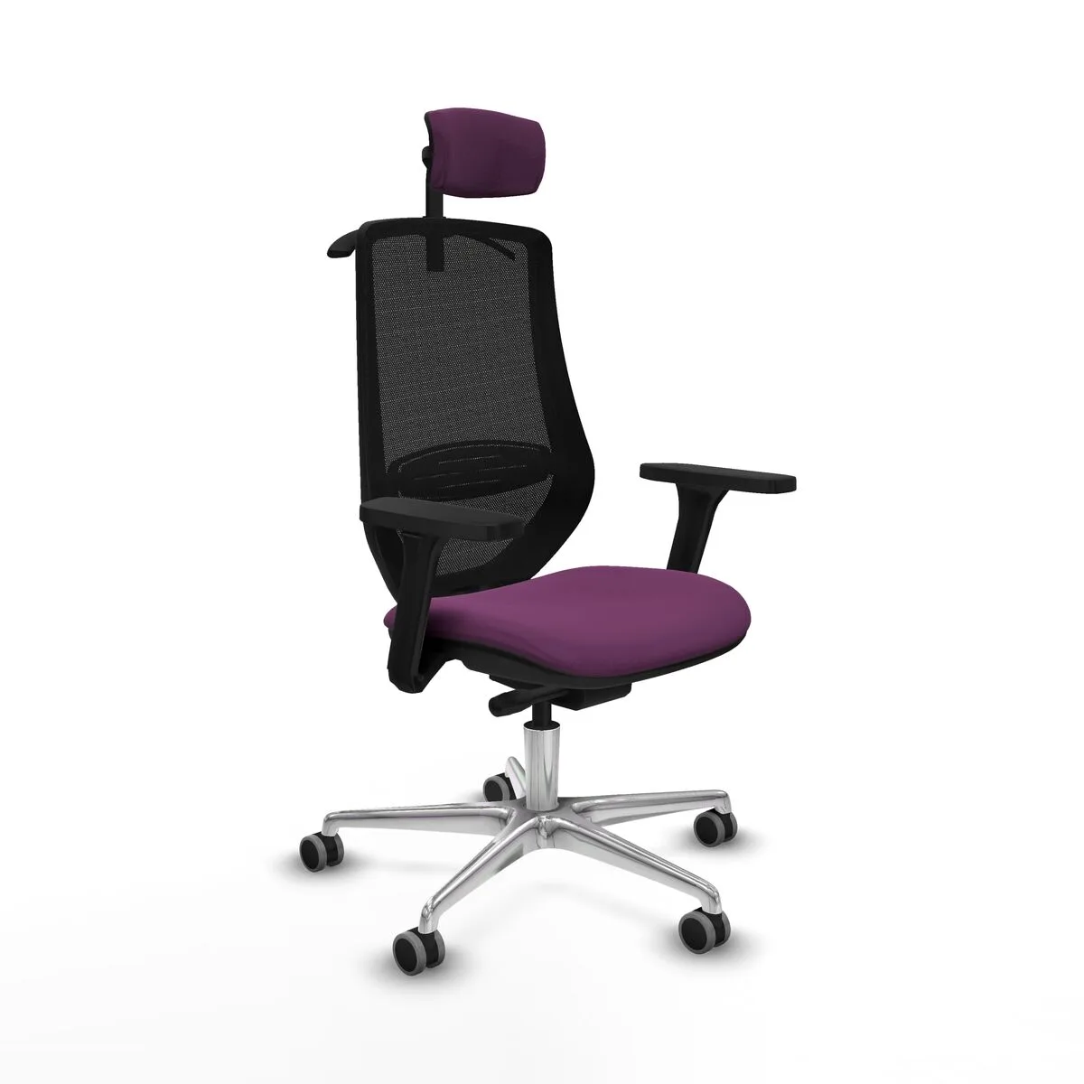 SILLA DE OFICINA CON CABECERO MARDOS TRASLACK PIQUERAS Y CRESPO D086G2H MORADO