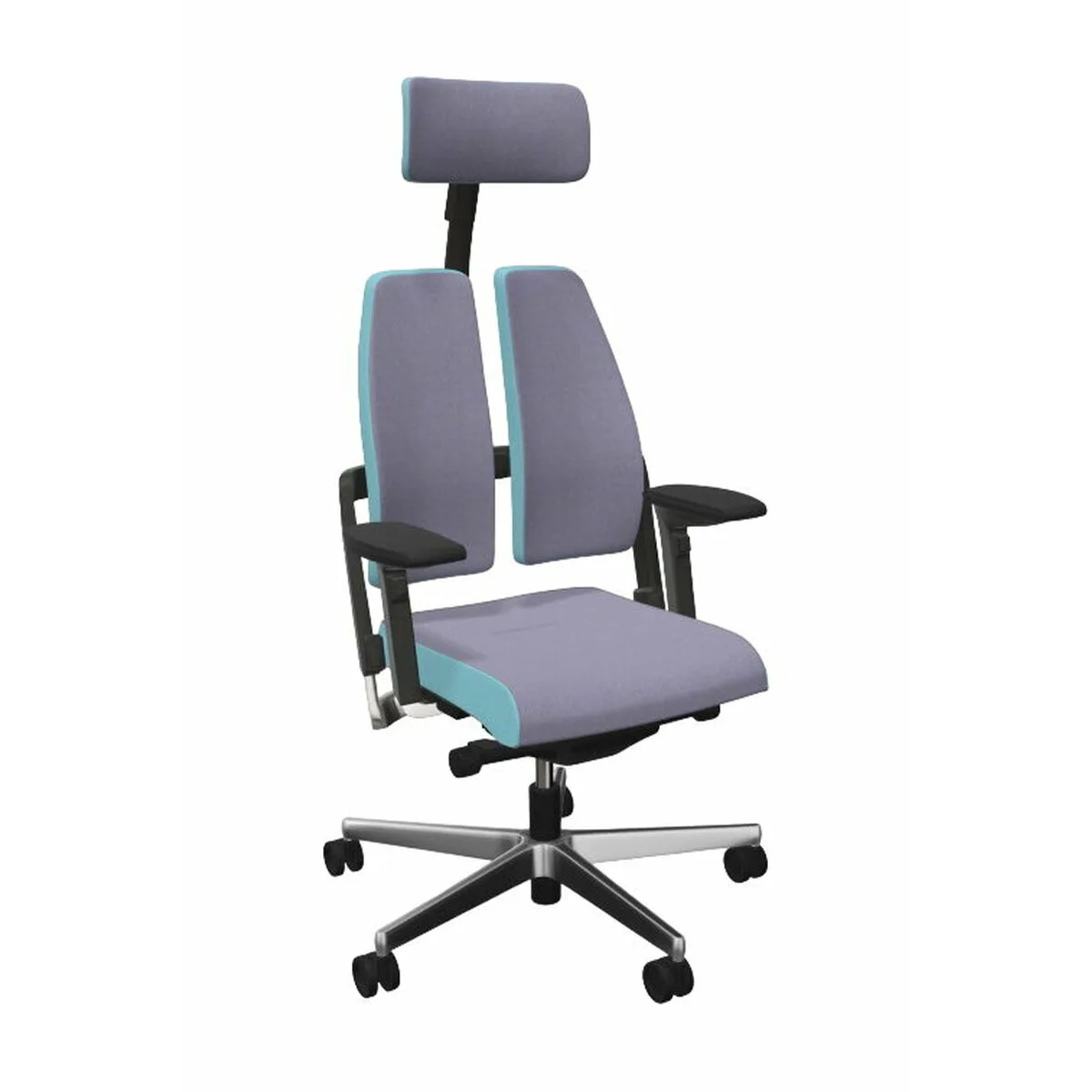 SILLA DE OFICINA CON CABECERO NOWY STYL XILIUM DUO TRASLAK X-MOVE GRIS