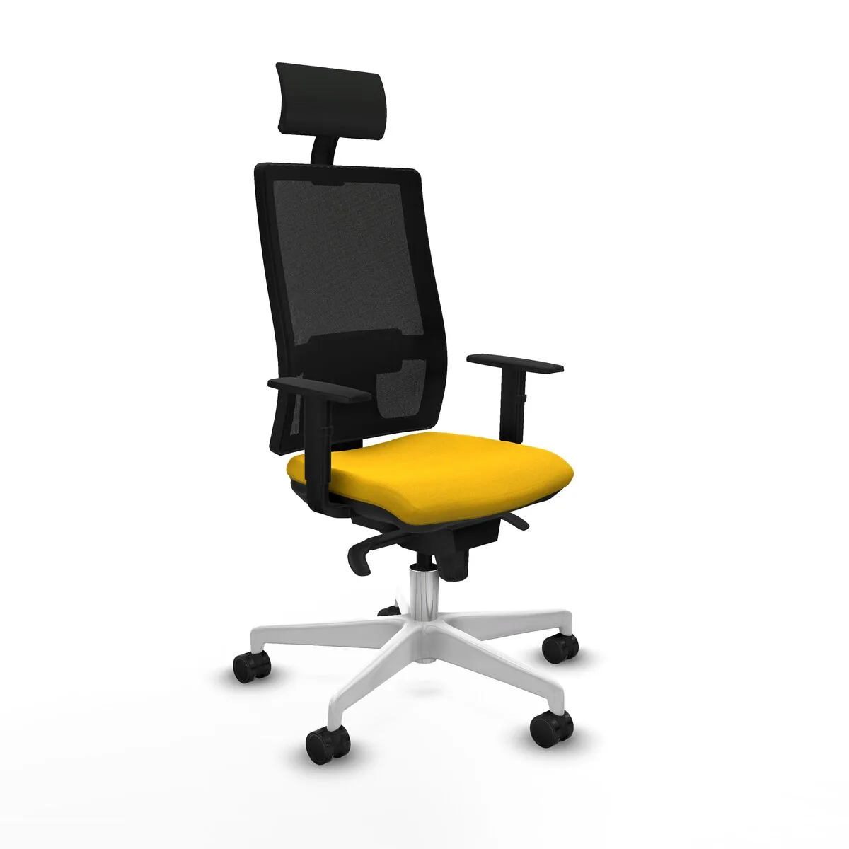 SILLA DE OFICINA CON CABECERO PIQUERAS Y CRESPO 1D026N1 AMARILLO