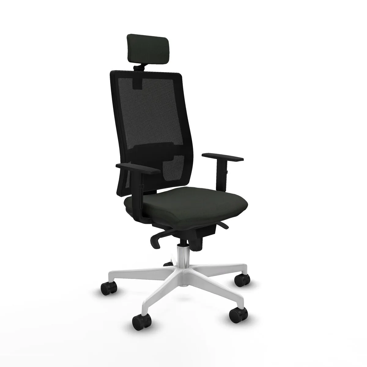 SILLA DE OFICINA CON CABECERO PIQUERAS Y CRESPO 1D026N2 NEGRO