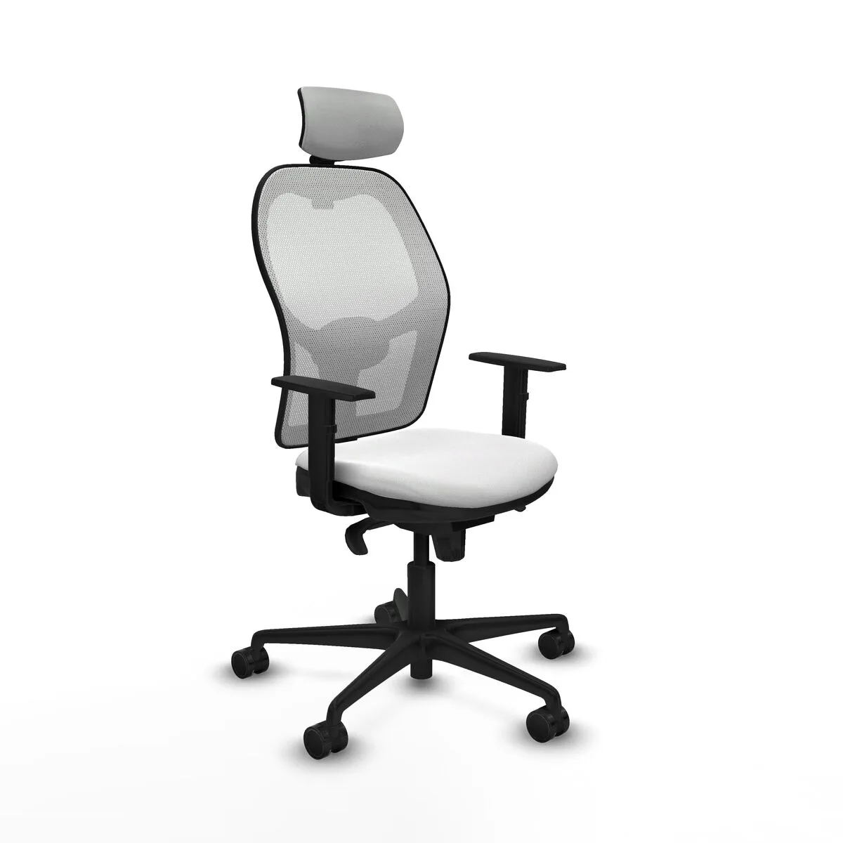 SILLA DE OFICINA CON CABECERO PIQUERAS Y CRESPO 1D036N2 BLANCO