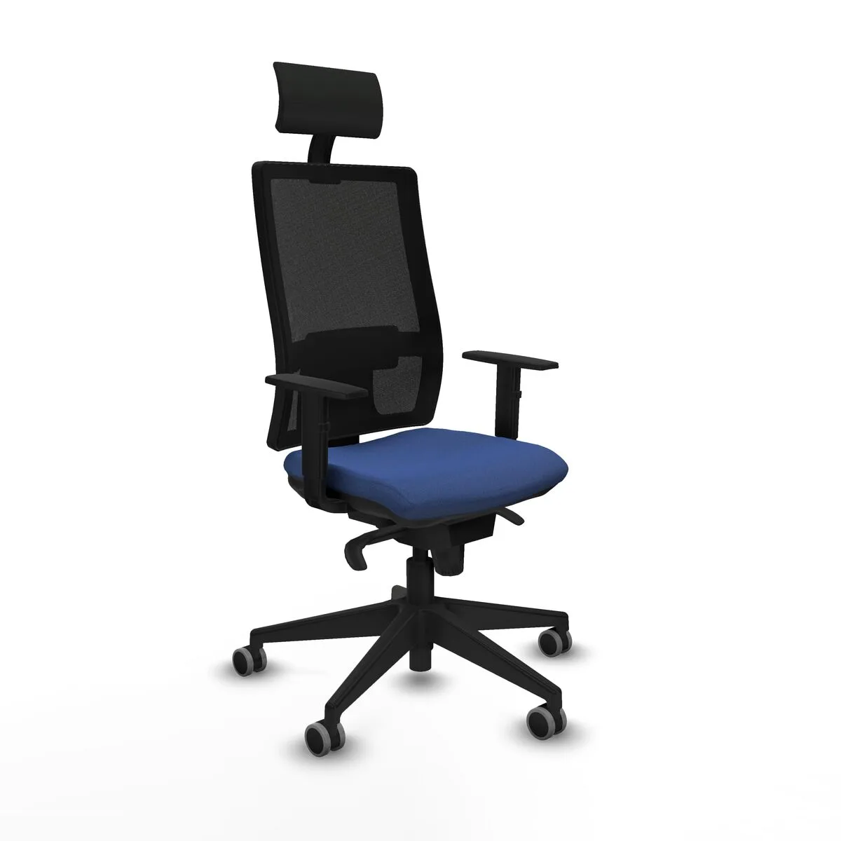 SILLA DE OFICINA CON CABECERO PIQUERAS Y CRESPO 1D066G1 AZUL MARINO