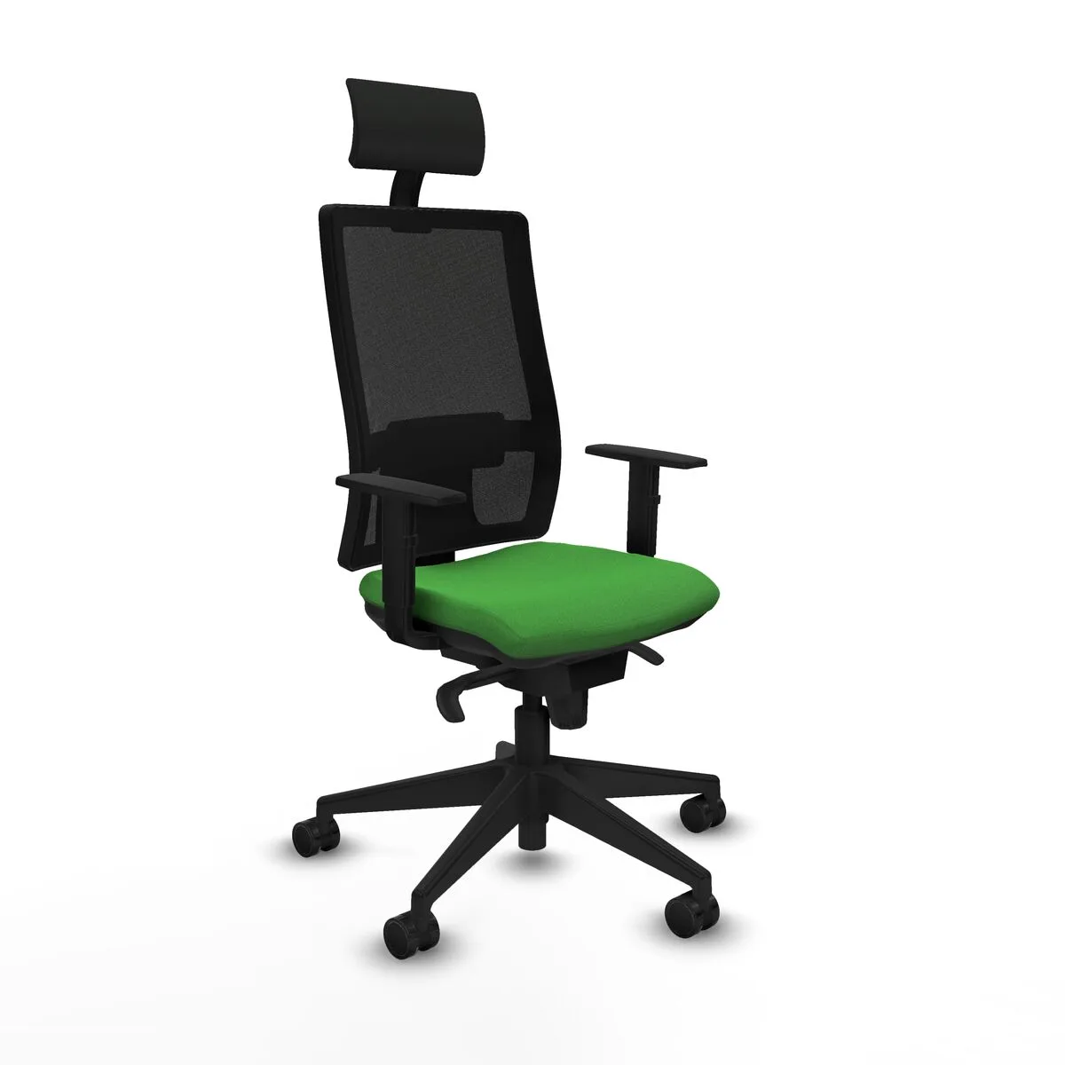 SILLA DE OFICINA CON CABECERO PIQUERAS Y CRESPO 1D066N1 VERDE