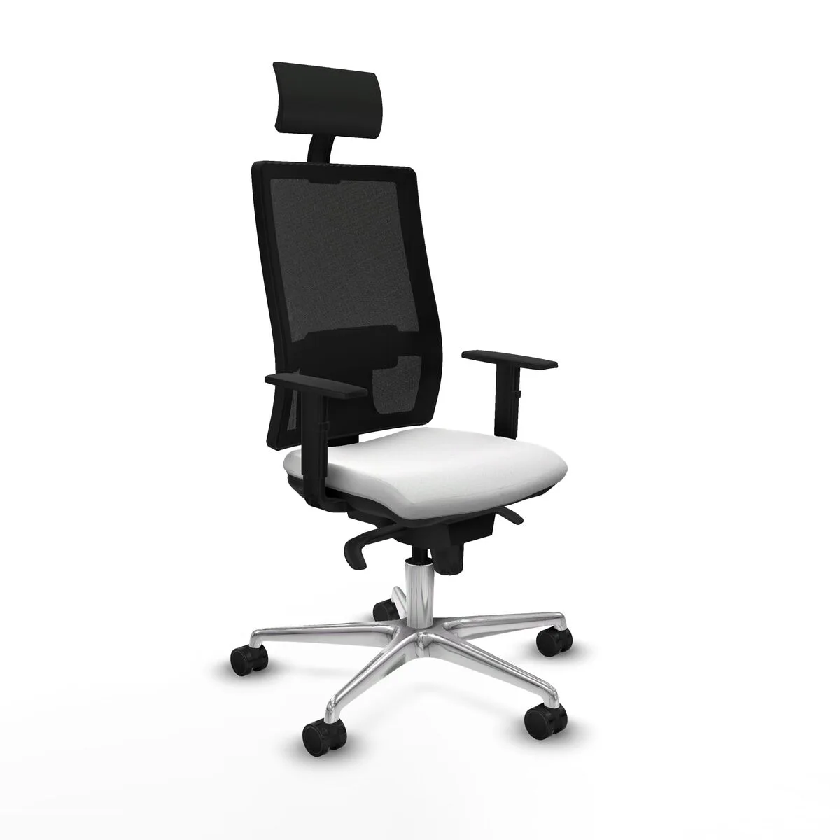 SILLA DE OFICINA CON CABECERO PIQUERAS Y CRESPO 1D086N1 BLANCO