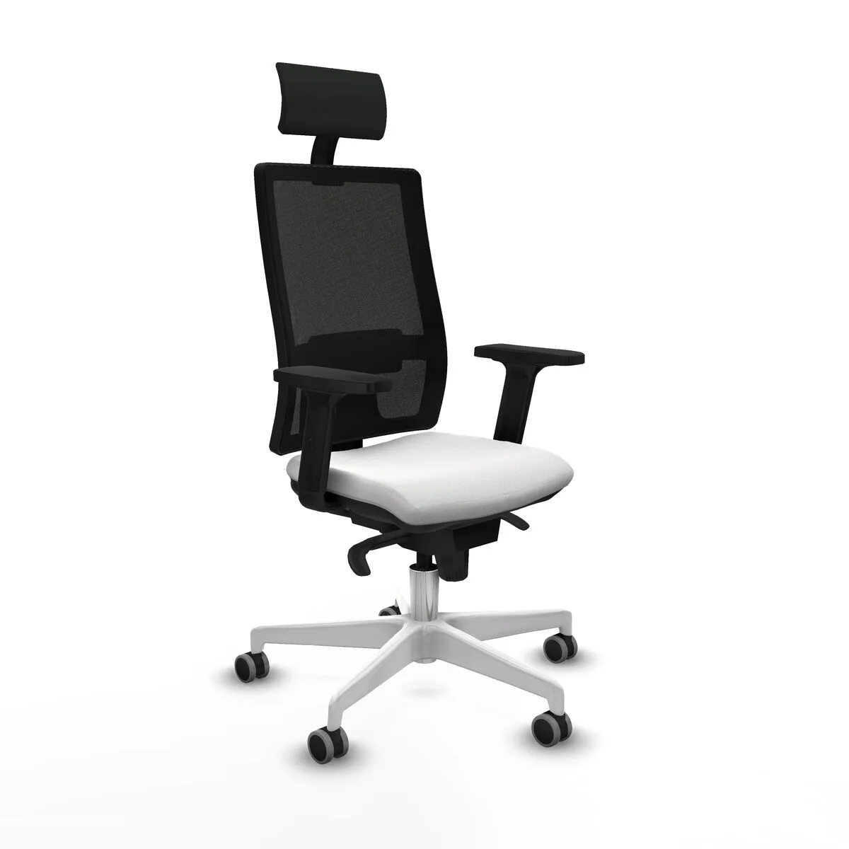 SILLA DE OFICINA CON CABECERO PIQUERAS Y CRESPO 2D026G1 BLANCO