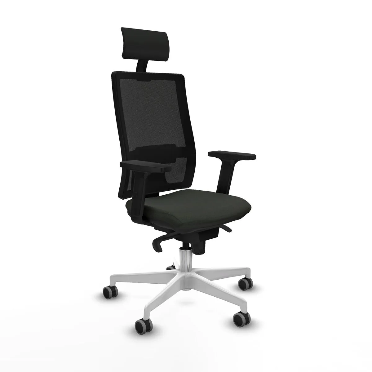 SILLA DE OFICINA CON CABECERO PIQUERAS Y CRESPO 2D026G1 NEGRO