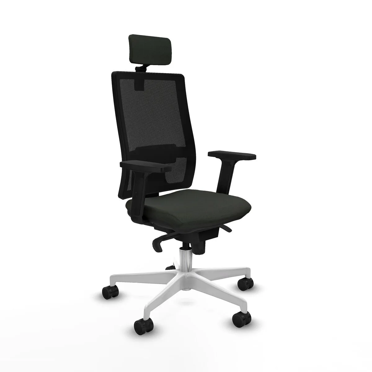 SILLA DE OFICINA CON CABECERO PIQUERAS Y CRESPO 2D026N2 NEGRO