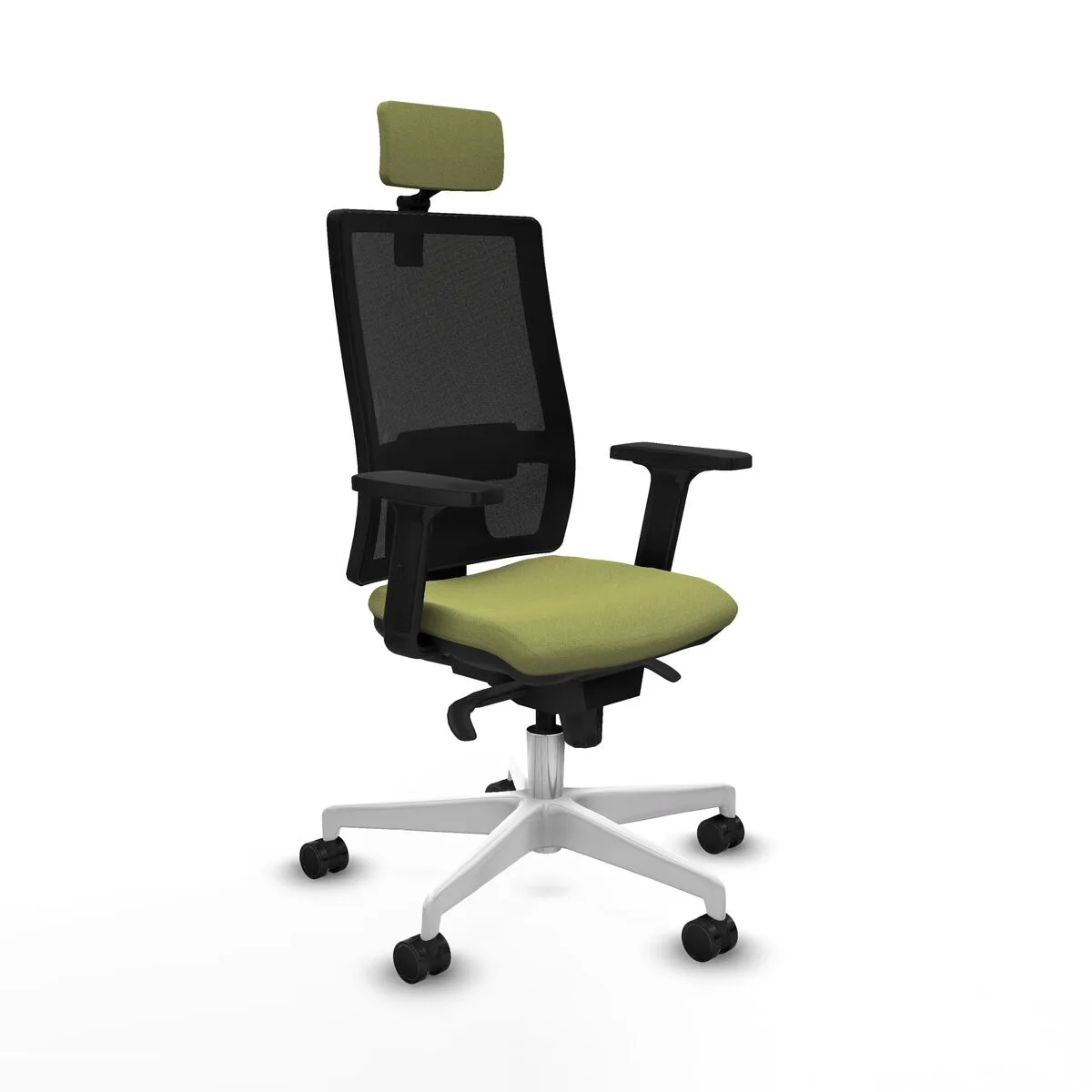 SILLA DE OFICINA CON CABECERO PIQUERAS Y CRESPO 2D026N2 VERDE