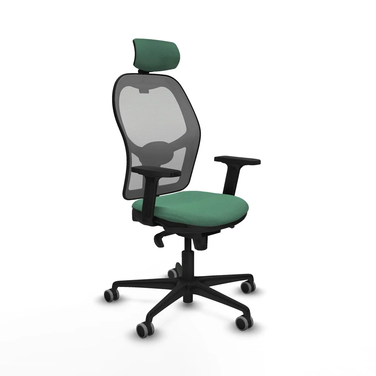 SILLA DE OFICINA CON CABECERO PIQUERAS Y CRESPO 2D036G2 VERDE ESMERALDA