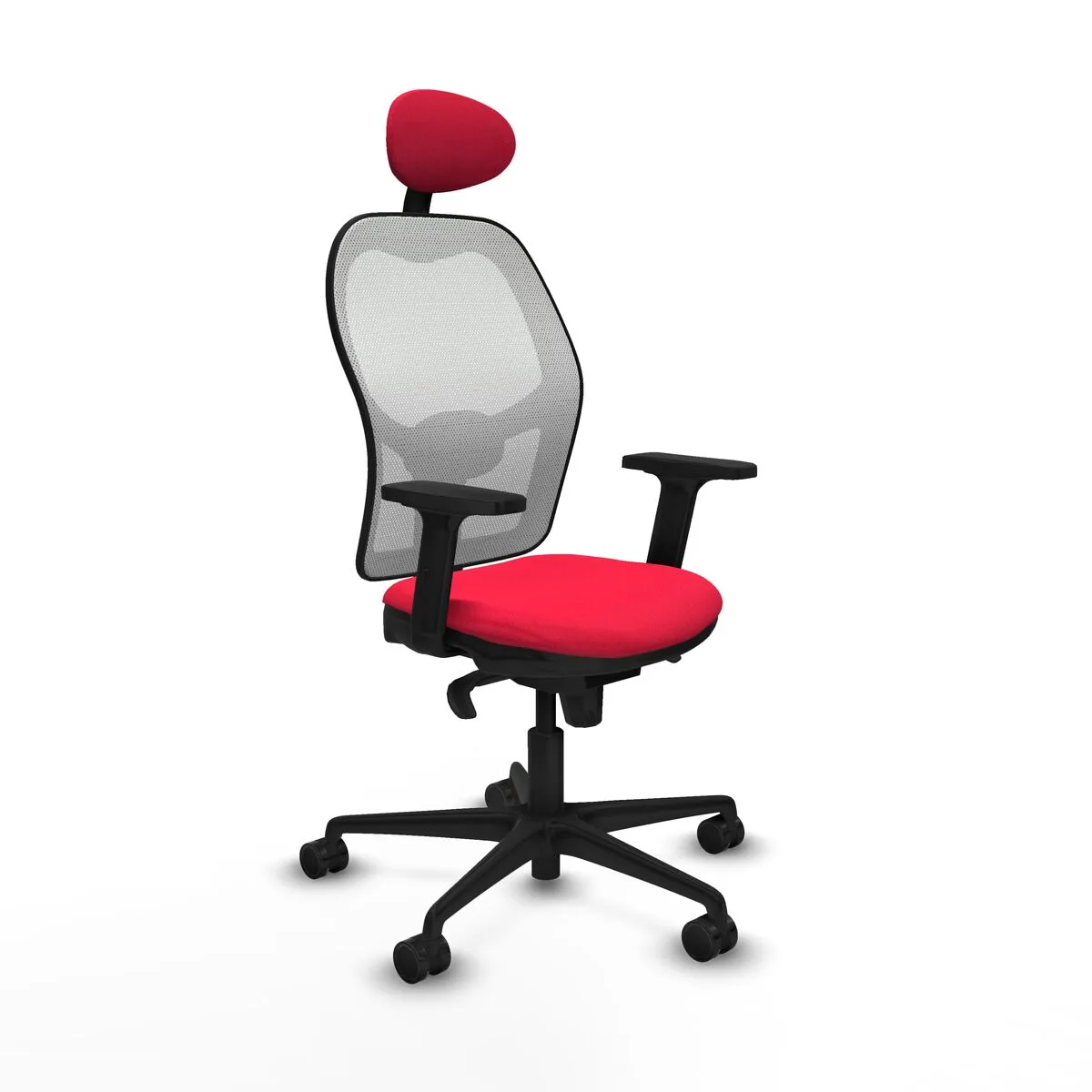 SILLA DE OFICINA CON CABECERO PIQUERAS Y CRESPO 2D036N1 ROJO