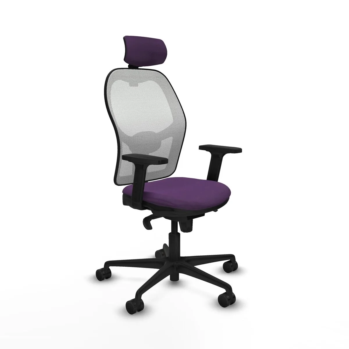 SILLA DE OFICINA CON CABECERO PIQUERAS Y CRESPO 2D036N2 MORADO