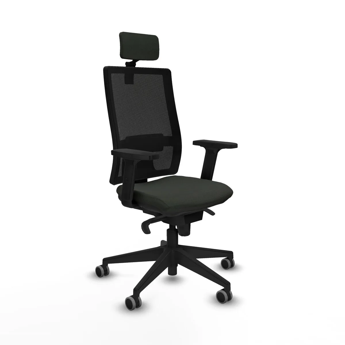 SILLA DE OFICINA CON CABECERO PIQUERAS Y CRESPO 2D066G2 NEGRO