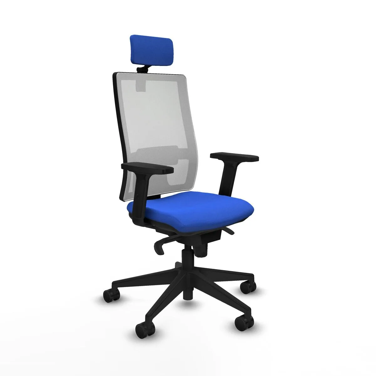 SILLA DE OFICINA CON CABECERO PIQUERAS Y CRESPO 2D066N2 AZUL