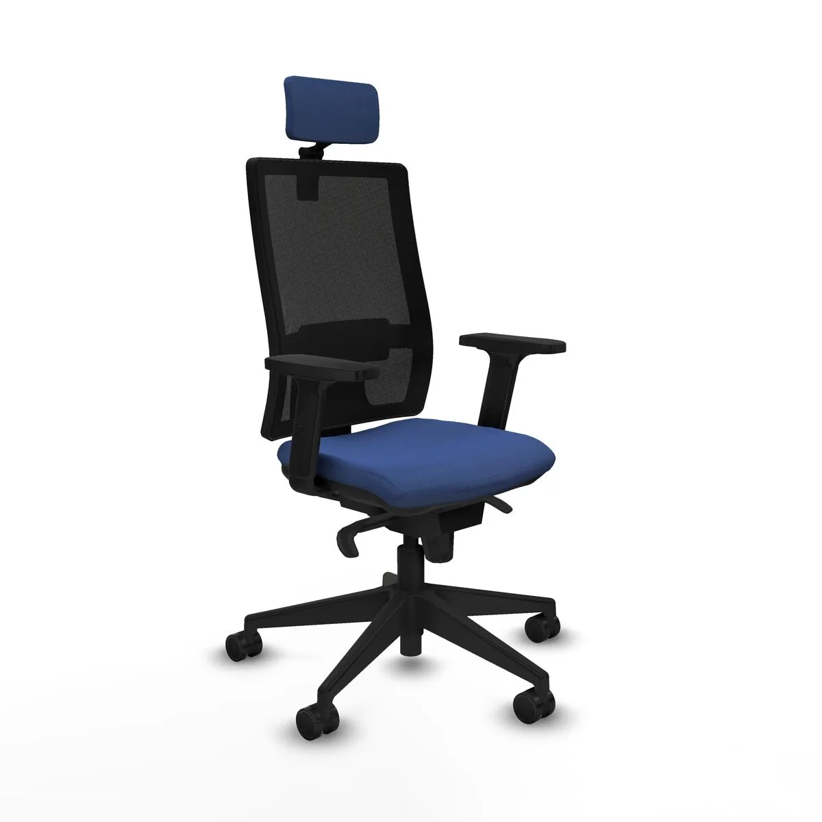 SILLA DE OFICINA CON CABECERO PIQUERAS Y CRESPO 2D066N2 AZUL MARINO